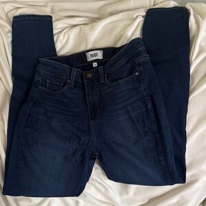 PAIGE Hoxton  Deep Indigo Ultra Skinny Jeans Sz 28